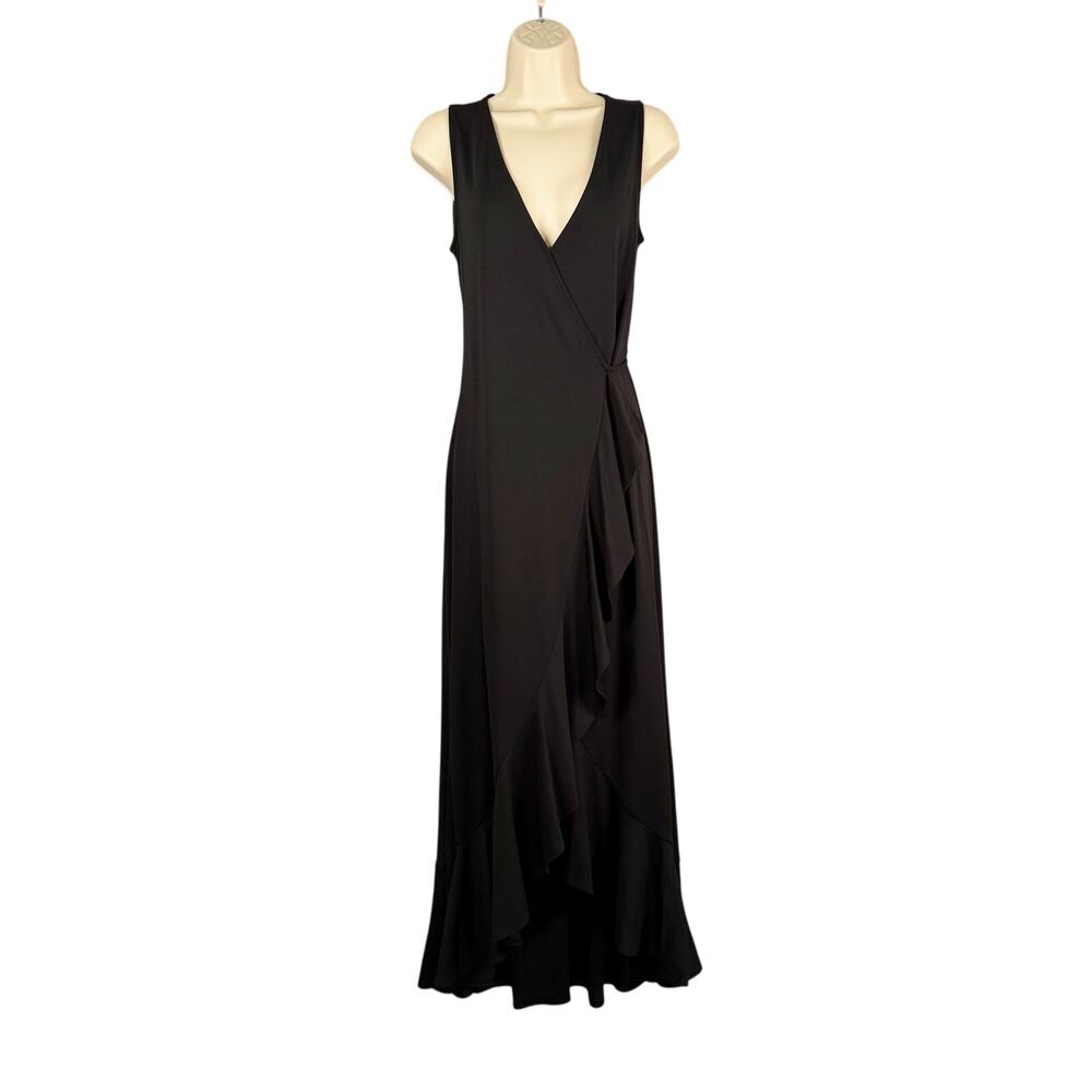 banana republic black wrap dress | Dresses | Banana Republic Xs Ruffle Flounce Hi Low Minimalist Vacation Size:10